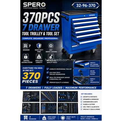 SPERO 32-96-370B 370PCS TOOL TROLLEY SET